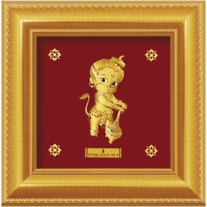 KGD PRIMA ART - 24K GOLD SHEET ARTWORK A8 - BAL HANUMAN